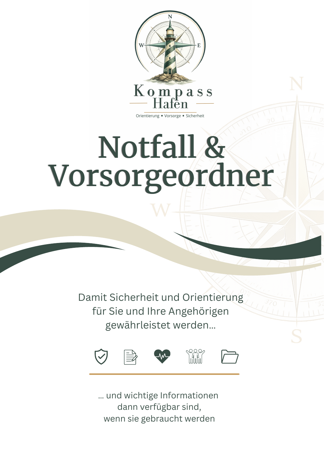 Titelseite des KompassHafen Notfall- und Vorsorgeordners